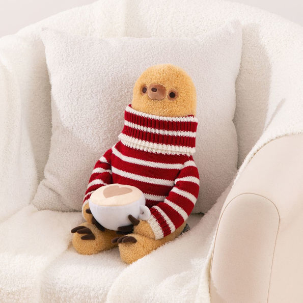 12" Plush Striped Sweater Sloth B&N Exclusive