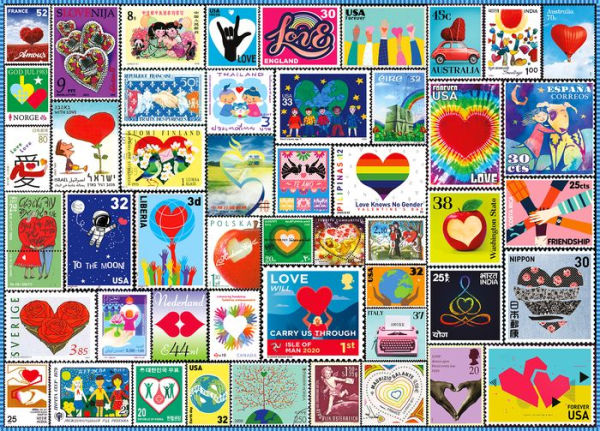 1000 Piece Jigsaw Puzzle Love Letters Stamps