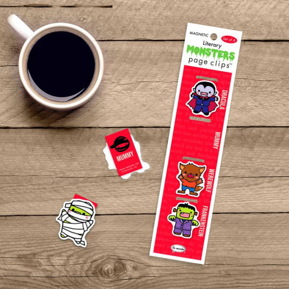 Literary Monsters Page Clip Bookmarks Set of 4