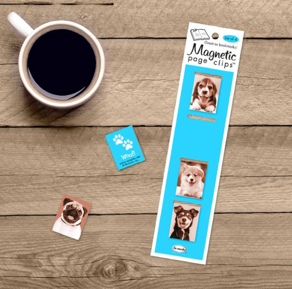Puppy Smile Page Clip Bookmarks Set of 4