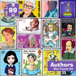 Alternative view 1 of Authors 99-Piece Mini Puzzle Kit
