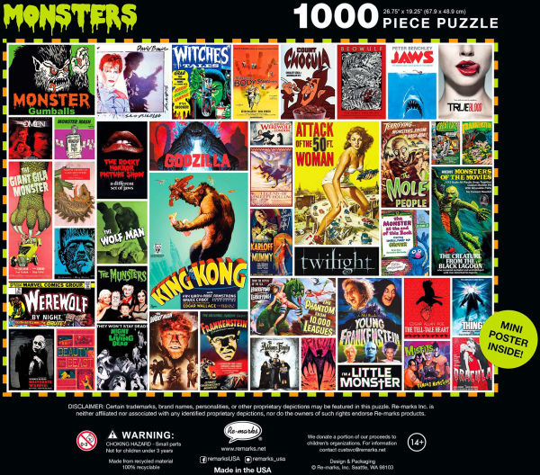 Monsters 1000-Piece Jigsaw Puzzle