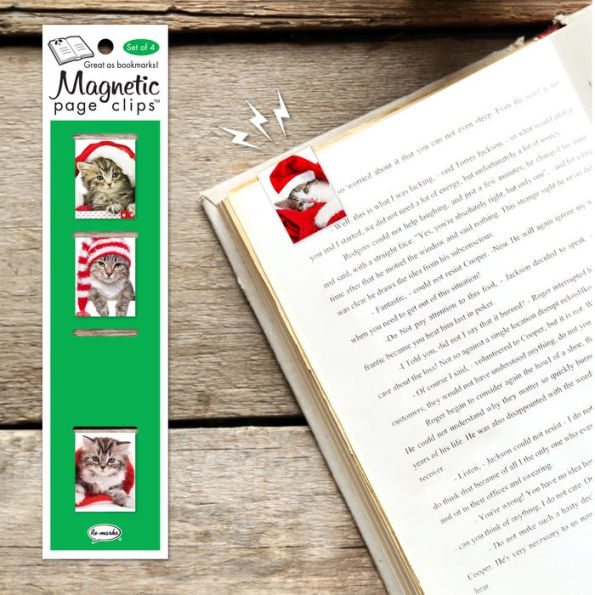 Kitten Christmas Page Clip Bookmarks Set of 4 by Remarks, Inc