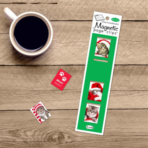 Kitten Christmas Page Clip Bookmarks Set of 4 by Remarks, Inc