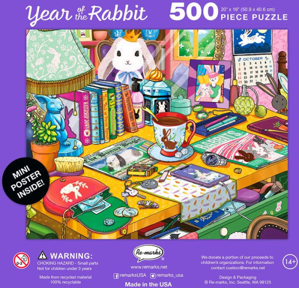 500 Piece Year of the Rabbit Puzzle