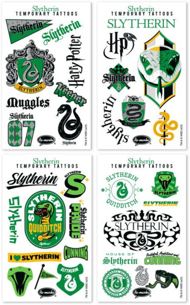 Harry Potter Slytherin Temporary Tattoos