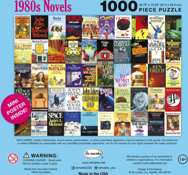 1,000-Piece 1980s Books Puzzle