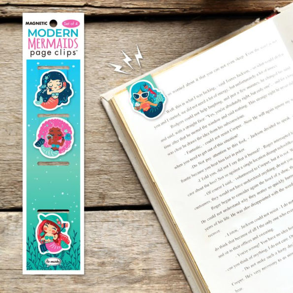 Modern Mermaids Page Clip Bookmarks Set of 4