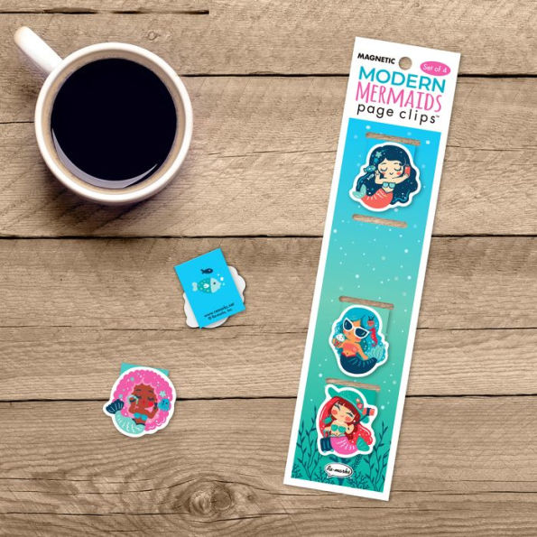 Modern Mermaids Page Clip Bookmarks Set of 4