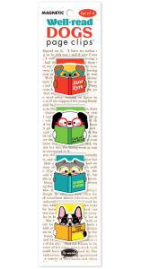 Well-Read Dogs Page Clip Bookmarks Set of 4