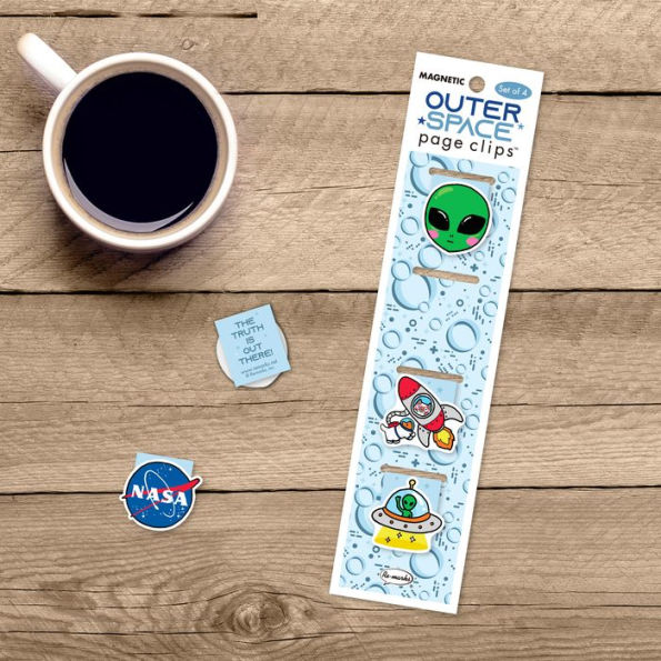 Outer Space Page Clip Bookmarks Set of 4