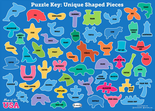 850 Piece Map of USA 2.0 Puzzle