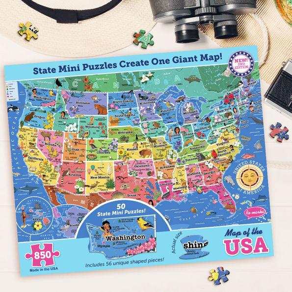 850 Piece Map of USA 2.0 Puzzle