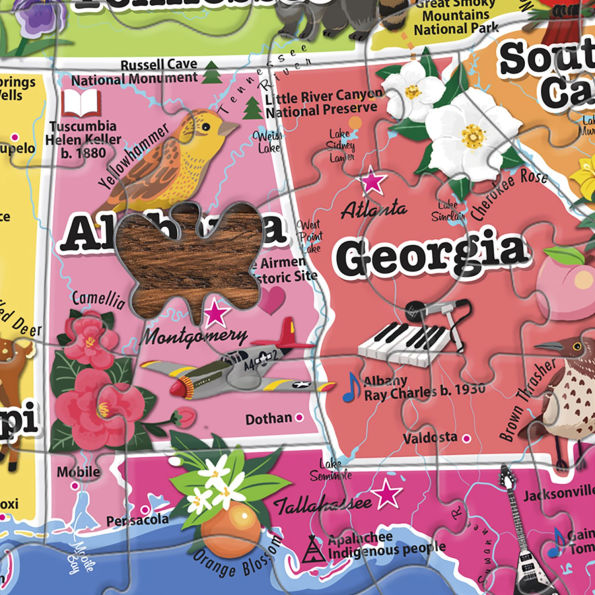 850 Piece Map of USA 2.0 Puzzle