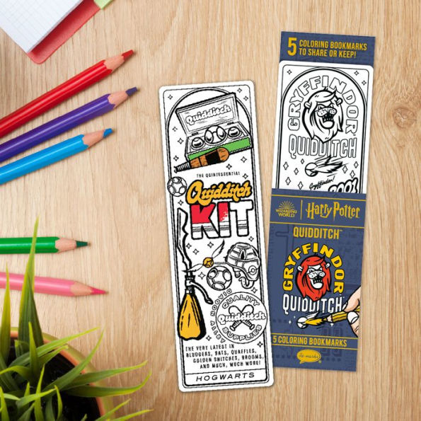 Harry Potter Quidditch Coloring Bookmarks set of 5