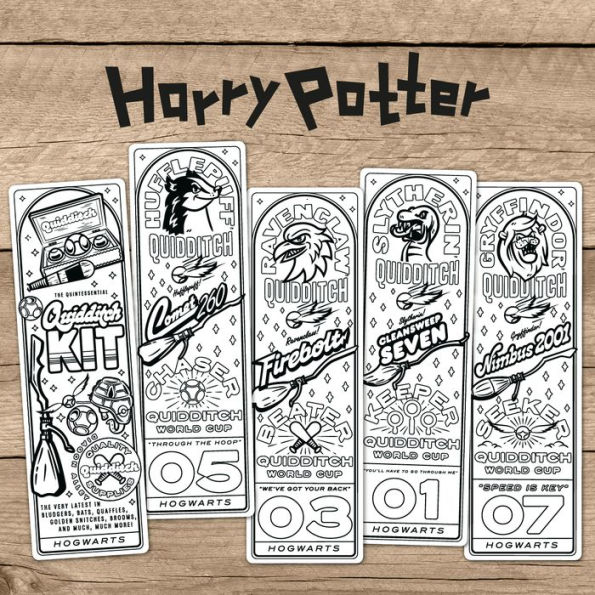 Harry Potter Quidditch Coloring Bookmarks set of 5