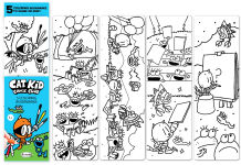 Alternative view 1 of Cat Kid Coloring Bookmarks Set of 5