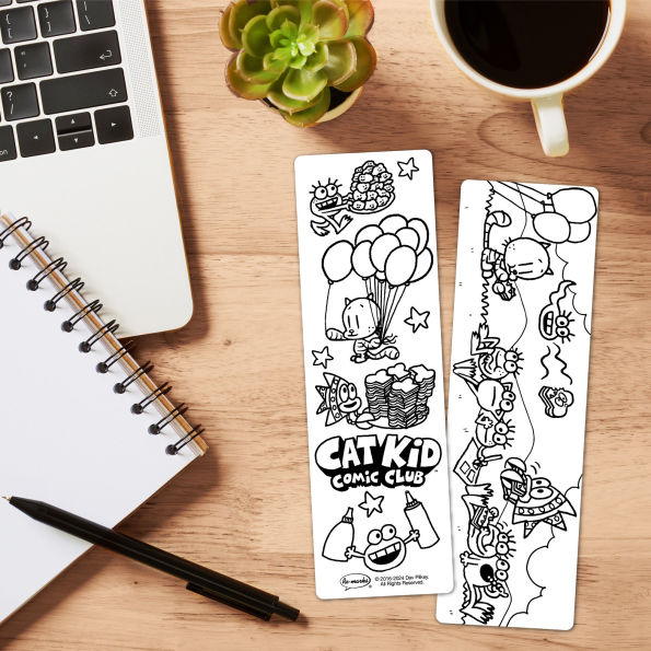 Cat Kid Coloring Bookmarks Set of 5