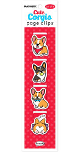 Title: Cute Corgis Page Clip Bookmarks Set of 4