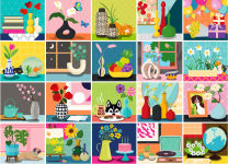 Alternative view 3 of Fresh Blooms 1000-Piece Jigsaw Puzzle