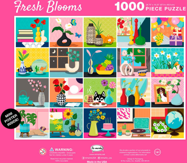 Fresh Blooms 1000-Piece Jigsaw Puzzle