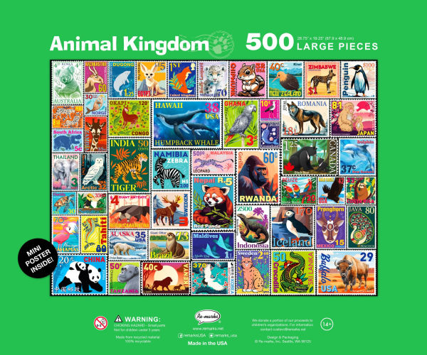 Animal Kingdom 500 Large Piece Jigsaw Puzzle