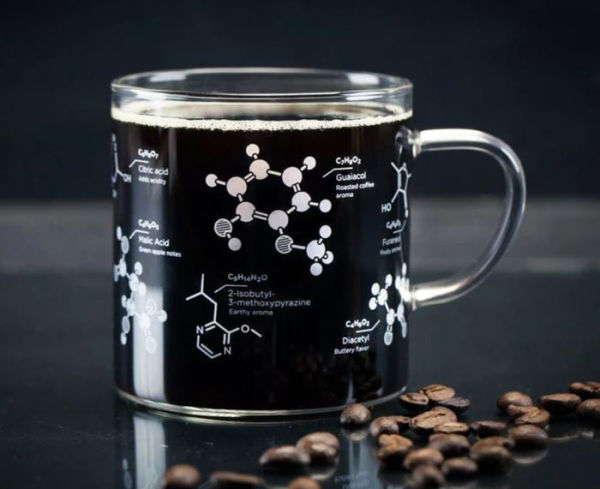 Coffee Chemistry Clear Glass Mug