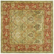 Title: Persian Legend Light Green / Rust Oriental Square Rug