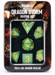 Title: Dragon Storm Silicone Dice Set Green
