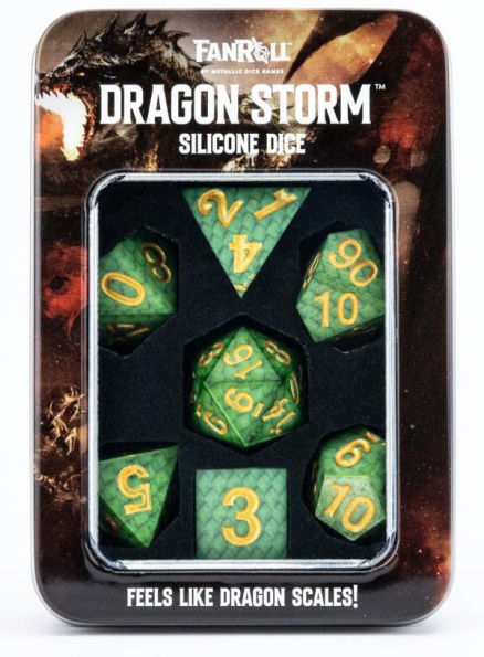 Dragon Storm Silicone Dice Set Green