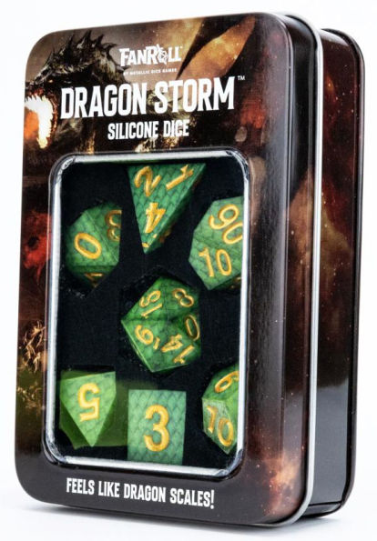 Dragon Storm Silicone Dice Set Green