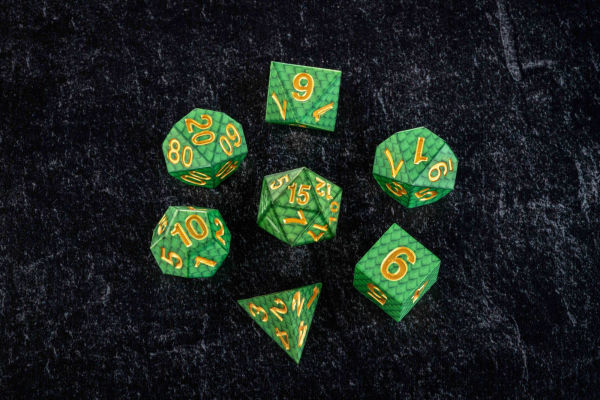 Dragon Storm Silicone Dice Set Green