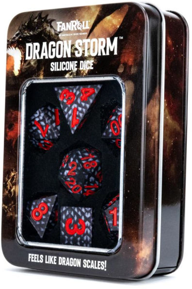 Dragon Storm Silicone Dice Set Black