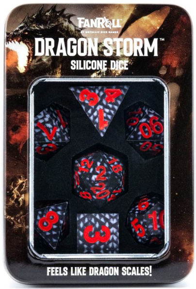 Dragon Storm Silicone Dice Set Black