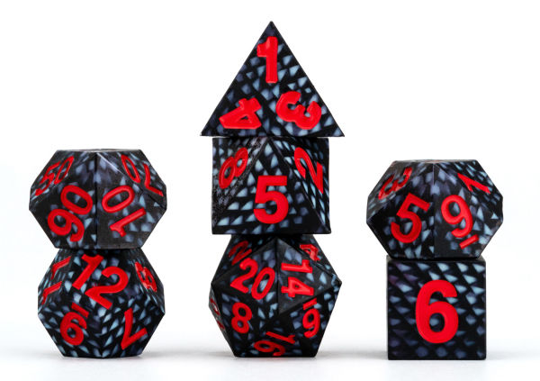 Dragon Storm Silicone Dice Set Black