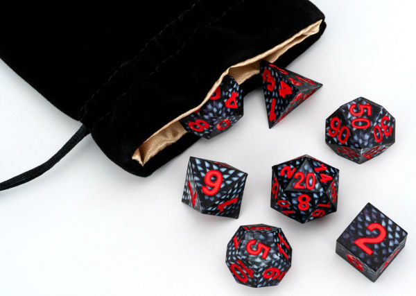 Dragon Storm Silicone Dice Set Black