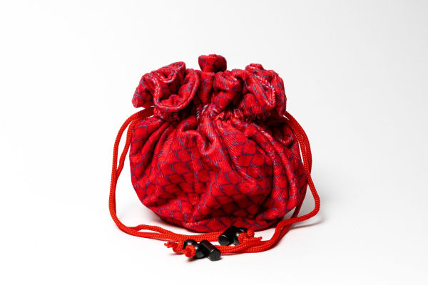 Dragon Storm Velvet Cmprtmnt Dice BagRed