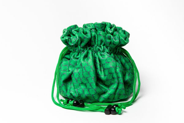 Dragon Storm Velvet Cmprtmnt Dice BagGrn
