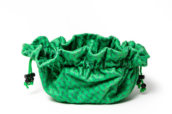 Dragon Storm Velvet Cmprtmnt Dice BagGrn
