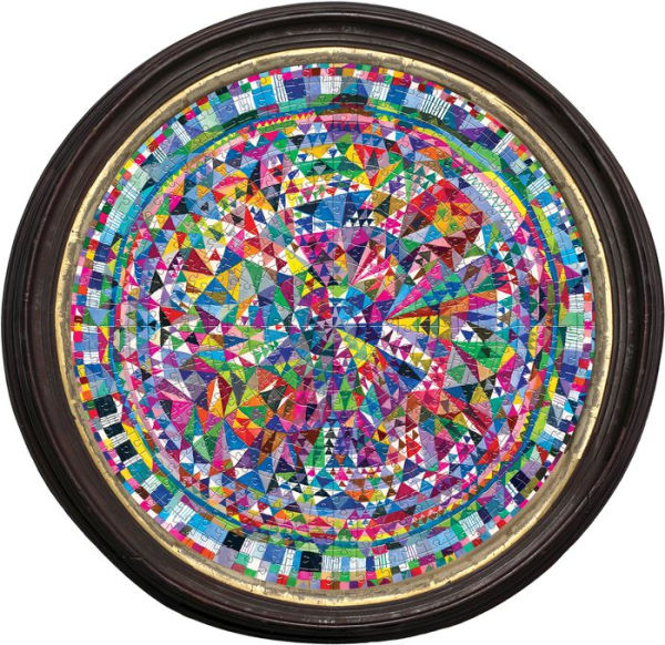 Triangle Pattern 500 Piece Round Jigsaw Puzzle