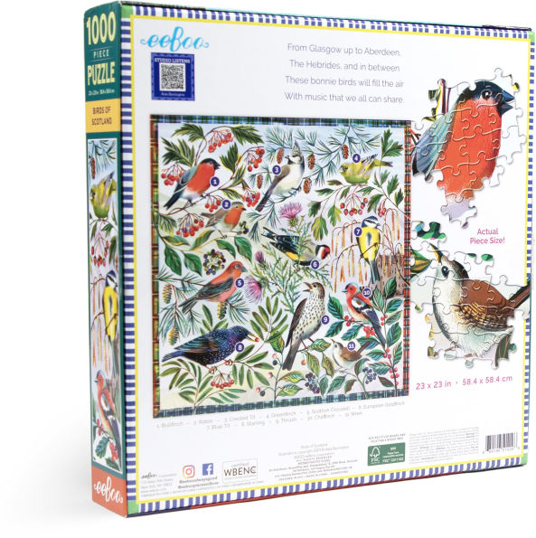 Birds of Scotland 1,000 Piece Puzzle