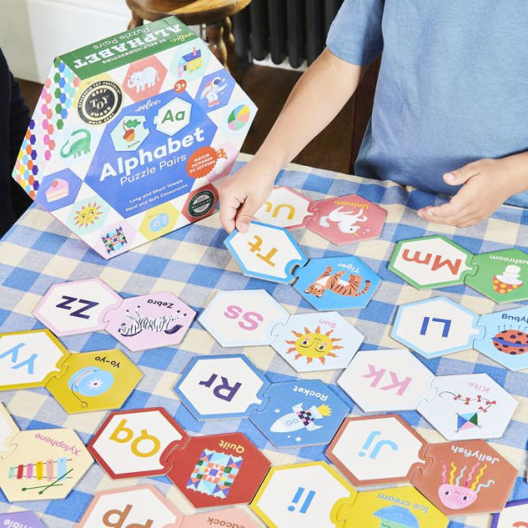 Alphabet Hexagon Puzzle Pairs