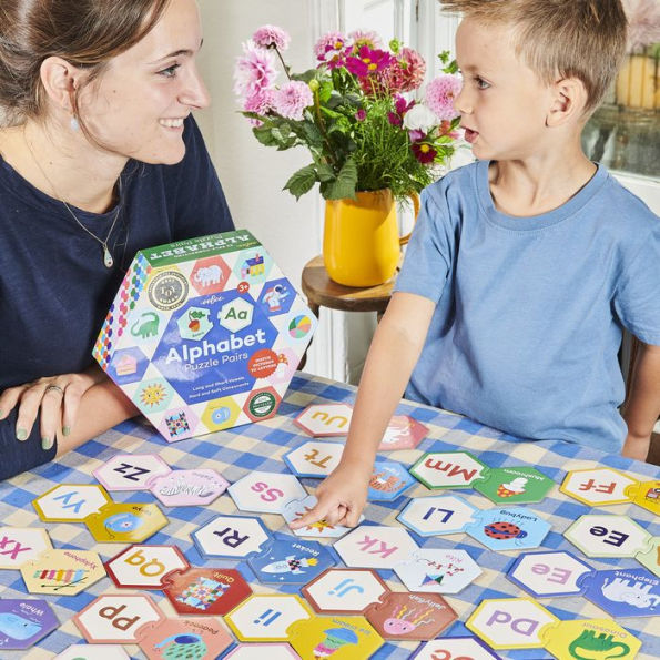 Alphabet Hexagon Puzzle Pairs