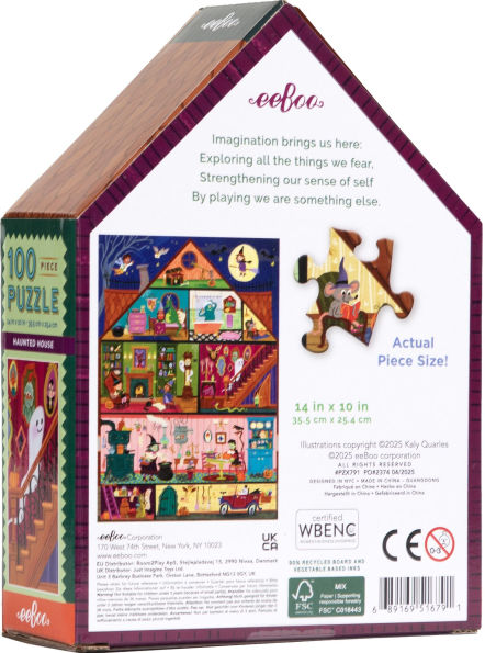 Haunted House 100 Piece Puzzle Shaped Box