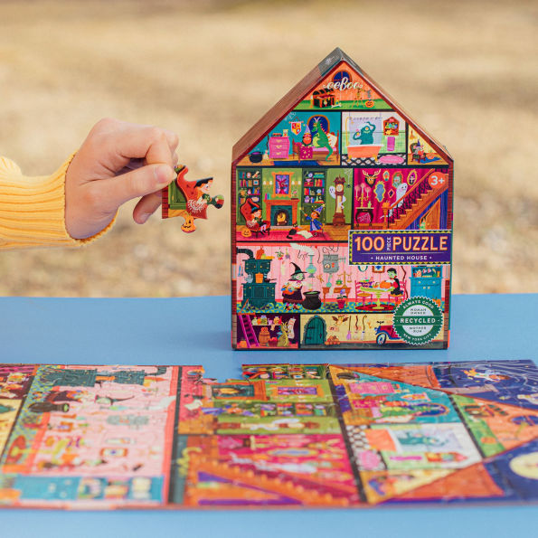 Haunted House 100 Piece Puzzle Shaped Box
