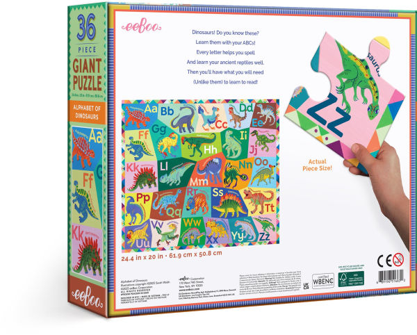 Dinosaur Alphabet 36 Piece Puzzle