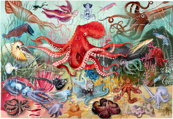Love of Octopuses & Friends 100 Piece Puzzle