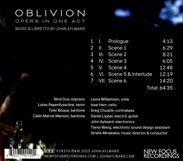 John Aylward: Oblivion - Opera in One Act