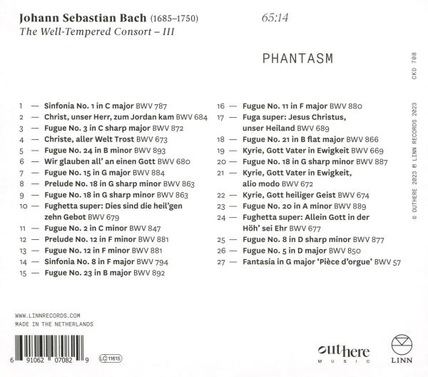 Johann Sebastian Bach: The Well-Tempered Consort III