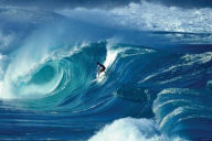 Title: Poster Big Wave Surfing Waimea Shorebreak Hawaii Art Print Poster - 2